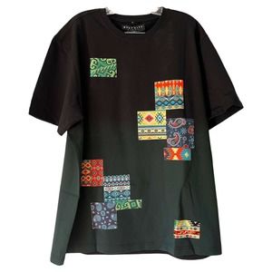 NWT Eternity BC / AD Ombré Black Navajo Patch Short Sleeve T-Shirt Size 2XL